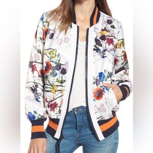 Rachel Roy Floral Bomber Track Jacket